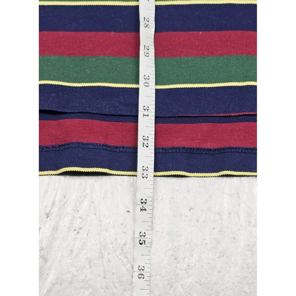 VTG Polo Golf Ralph Lauren Polo Shirt Mens XL Multicolor Stripe 100% Pima Cotton